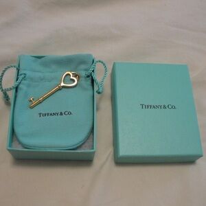 Tiffany & Co. 18k Large Gold Heart Key Pendant NIB Perfect 100% Authentic HTF